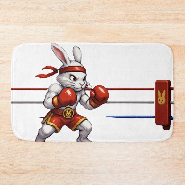 Item preview, Pixel Art Boxing Rabbit 8-Bit Arcade Video Game Fighter designed and sold by Martial-Art-23.
