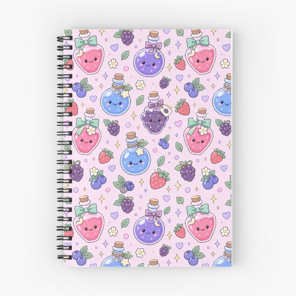 Item preview, Kawaii Magic Berry Potion Pattern designed and sold by Soft Berry Studio.