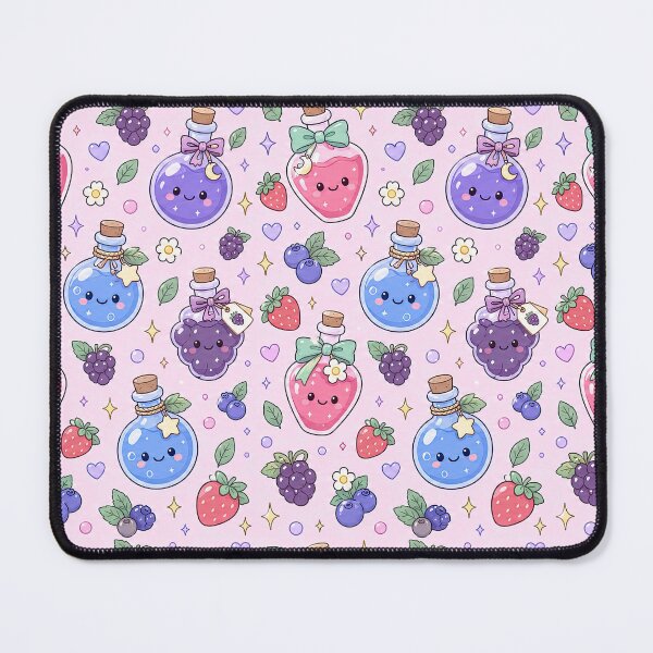 Item preview, Kawaii Magic Berry Potion Pattern designed and sold by Soft Berry Studio.