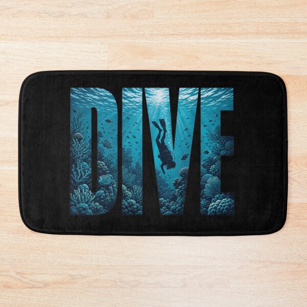 Item preview, Dive Underwater Scene Typography Design designed and sold by MOCH- ART.