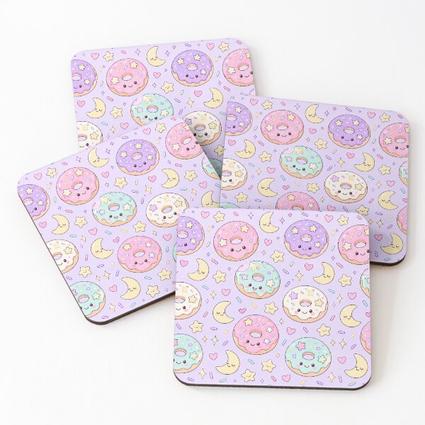 Item preview, Kawaii Star Donut Pattern designed and sold by Soft Berry Studio.