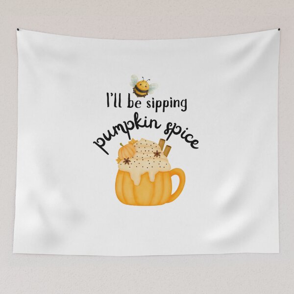 Item preview, I'll Bee Sipping Pumpkin Spice Cute Fall Latte | Dark Ink Edition designed and sold by SunandShade.