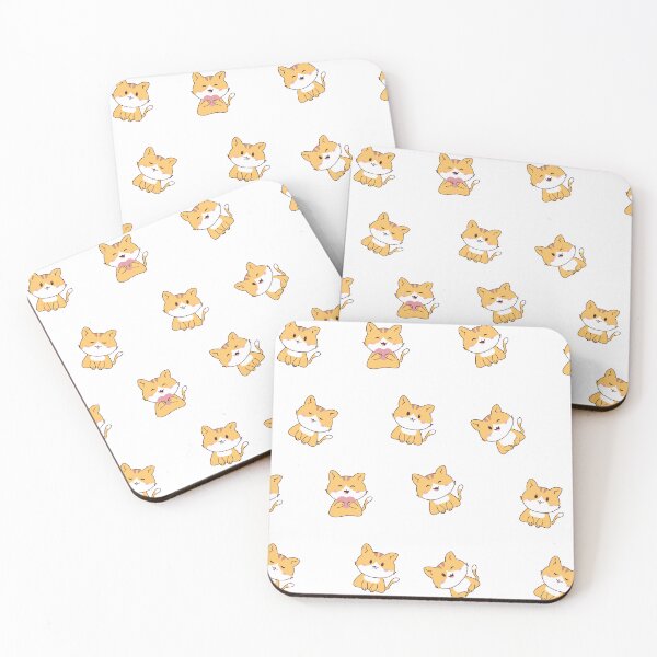 Item preview, Cute Orange Cat Emoji Stickers Set with Different Emotions designed and sold by foudart.