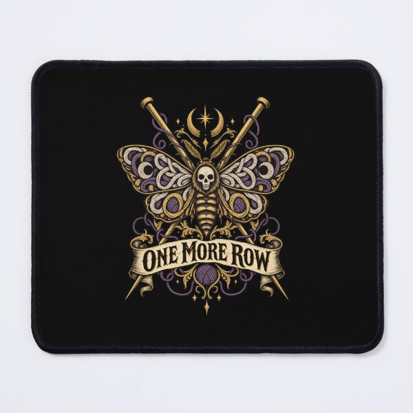 Item preview, One More Row Gothic Knitting Moth designed and sold by Text2tee.