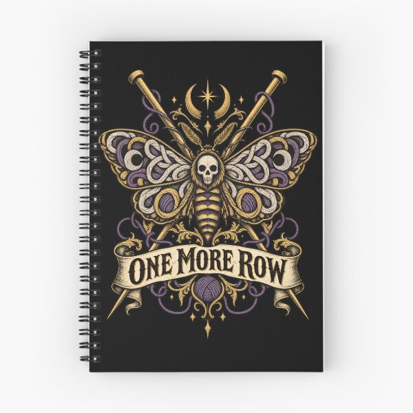 Item preview, One More Row Gothic Knitting Moth designed and sold by Text2tee.