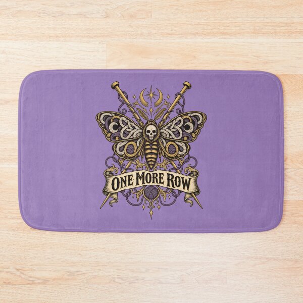 Item preview, One More Row Gothic Knitting Moth designed and sold by Text2tee.