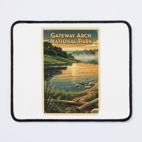 Item preview, Gateway Arch National Park Vintage Travel Art designed and sold by Teelogic.
