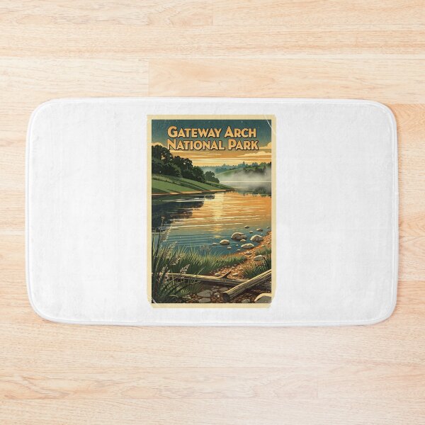 Item preview, Gateway Arch National Park Vintage Travel Art designed and sold by Teelogic.