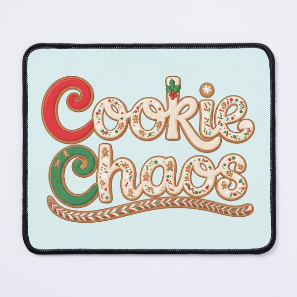 Item preview, Cookie Chaos Christmas Typography designed and sold by JumpJammiesTees.