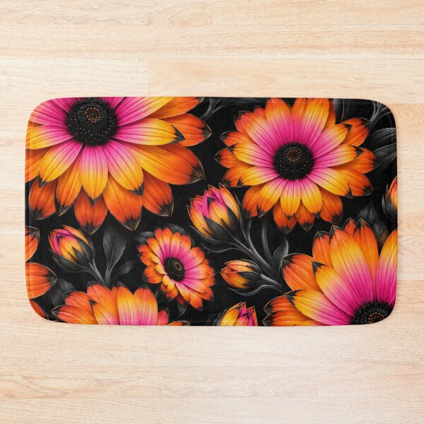 Item preview, Pink Orange Yellow Floral Pattern designed and sold by LiMarchee.
