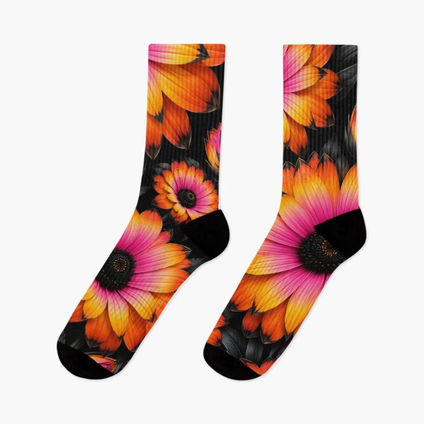 Item preview, Pink Orange Yellow Floral Pattern designed and sold by LiMarchee.
