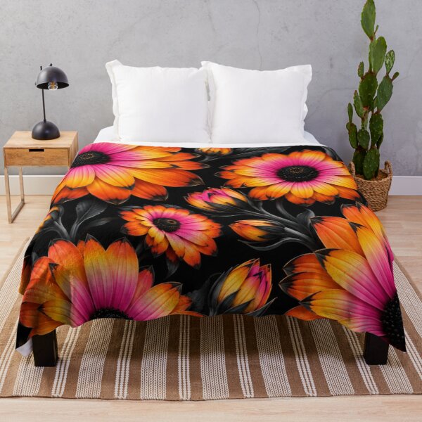 Item preview, Pink Orange Yellow Floral Pattern designed and sold by LiMarchee.