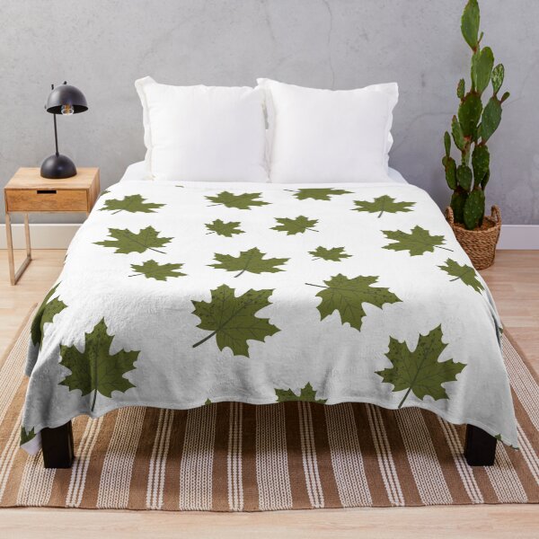 Item preview, Green Maple Leaves Seamless Pattern designed and sold by BetweenForms.