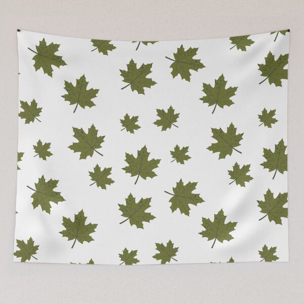 Aperçu de l'œuvre Motif sans couture de feuilles d'érable vertes créée et vendue par BetweenForms.