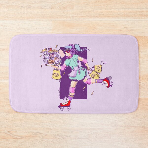 Item preview, Retro Roller Skating Waitress - Vintage Fast Food Art designed and sold by ThaisMelo.