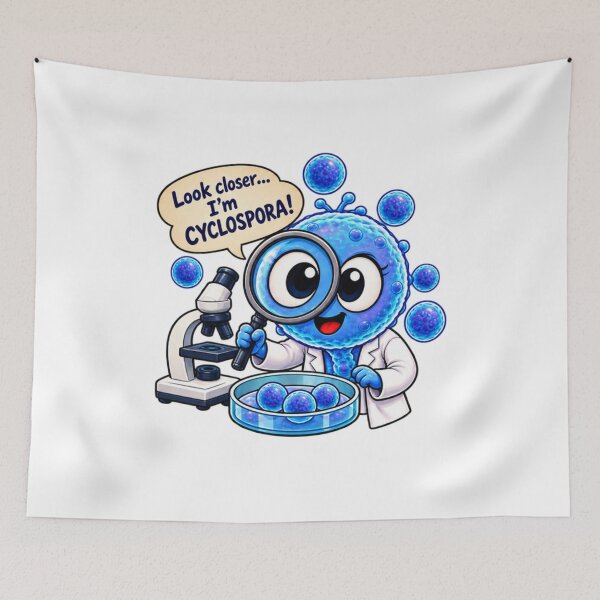 Item preview, Look Closer… I’m Cyclospora! – Funny Parasite Scientist Design designed and sold by Ramadane_design1.