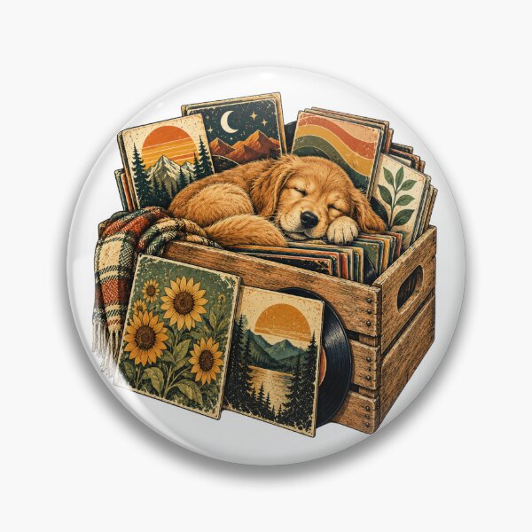 Item preview, Record Store Dog Vinyl Music Collector Retro Dog designed and sold by OUICHA.