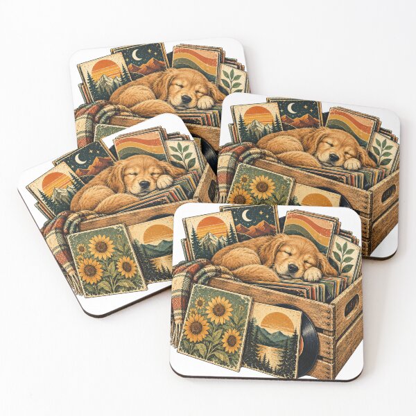 Item preview, Record Store Dog Vinyl Music Collector Retro Dog designed and sold by OUICHA.