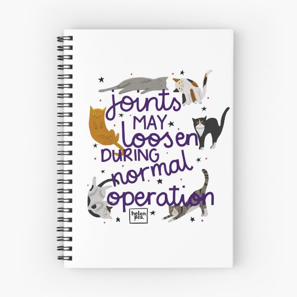 Item preview, Joints May Loosen During Normal Operation Cats Print designed and sold by HelenPeaStudio.