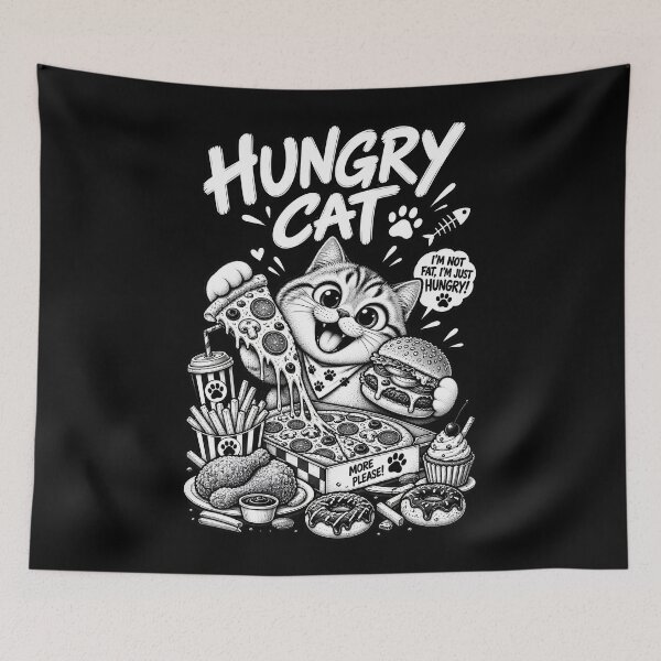 Item preview, Hungry Cat  designed and sold by Meow Story .