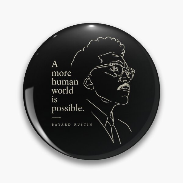 Item preview, Bayard Rustin “A More Human World” Vintage Line Art designed and sold by pick-o-print.