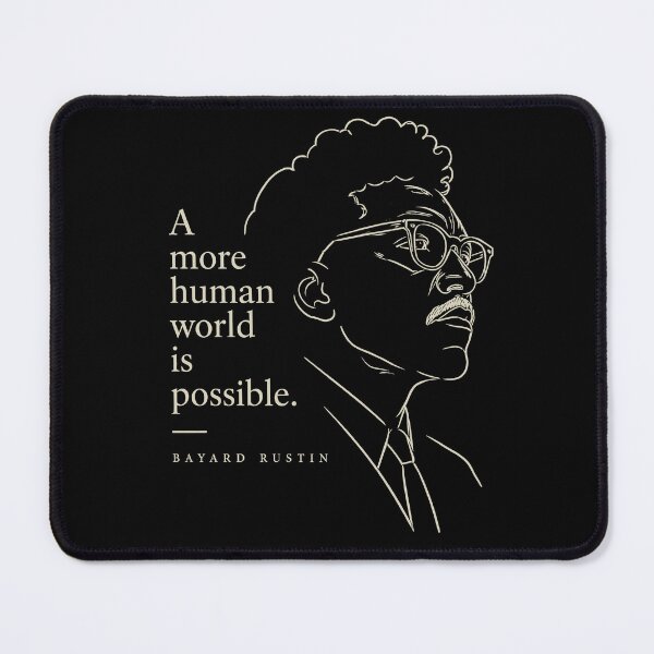 Item preview, Bayard Rustin “A More Human World” Vintage Line Art designed and sold by pick-o-print.