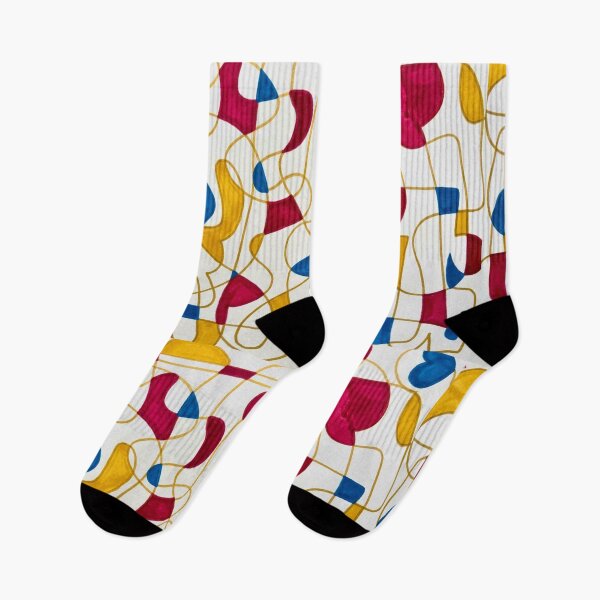 Item preview, Golden Pathways, Magenta and Blue Abstract Pattern designed and sold by ArithraStudio.