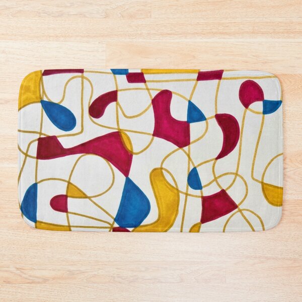 Item preview, Golden Pathways, Magenta and Blue Abstract Pattern designed and sold by ArithraStudio.