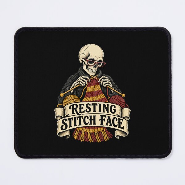 Item preview, Resting Stitch Face Funny Knitting Skeleton designed and sold by Text2tee.