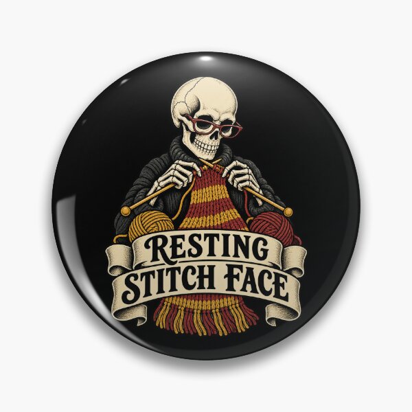 Item preview, Resting Stitch Face Funny Knitting Skeleton designed and sold by Text2tee.