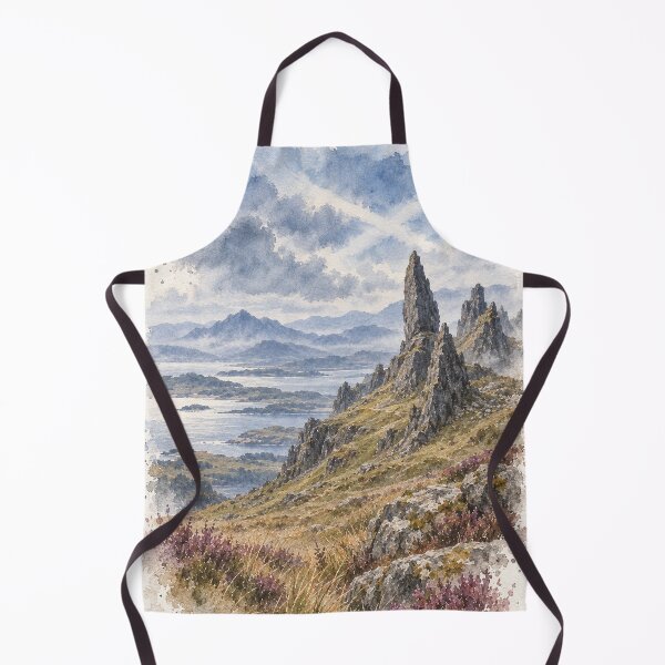 Item preview, Old Man Of Storr Scottish Watercolour Highlands Print designed and sold by ArcanePrintsxo.
