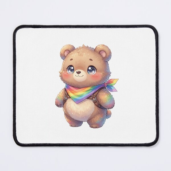 Item preview, Cute Rainbow Bear Cub Print - Kawaii Pride Teddy Bear with Leather Harness Design designed and sold by ZhivanCrimson.