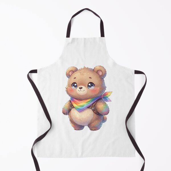 Item preview, Cute Rainbow Bear Cub Print - Kawaii Pride Teddy Bear with Leather Harness Design designed and sold by ZhivanCrimson.