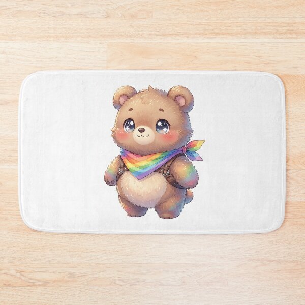 Item preview, Cute Rainbow Bear Cub Print - Kawaii Pride Teddy Bear with Leather Harness Design designed and sold by ZhivanCrimson.