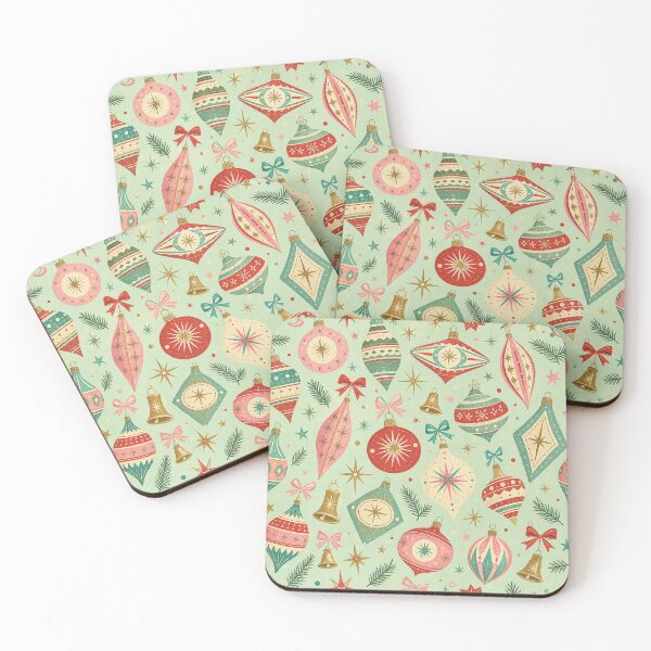 Item preview, Retro Christmas Ornaments Pattern designed and sold by frumixart.
