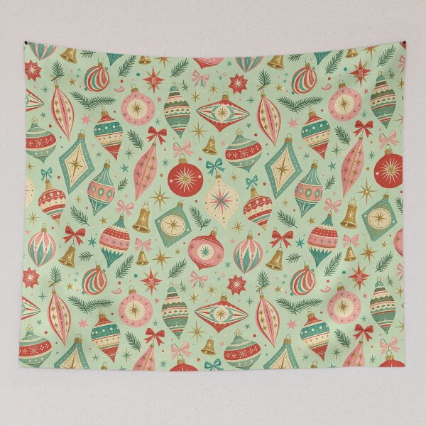 Item preview, Retro Christmas Ornaments Pattern designed and sold by frumixart.