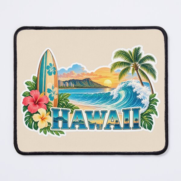 Item preview, Hawaii Travel – Surf & Tropical Waves designed and sold by Sasas Design.