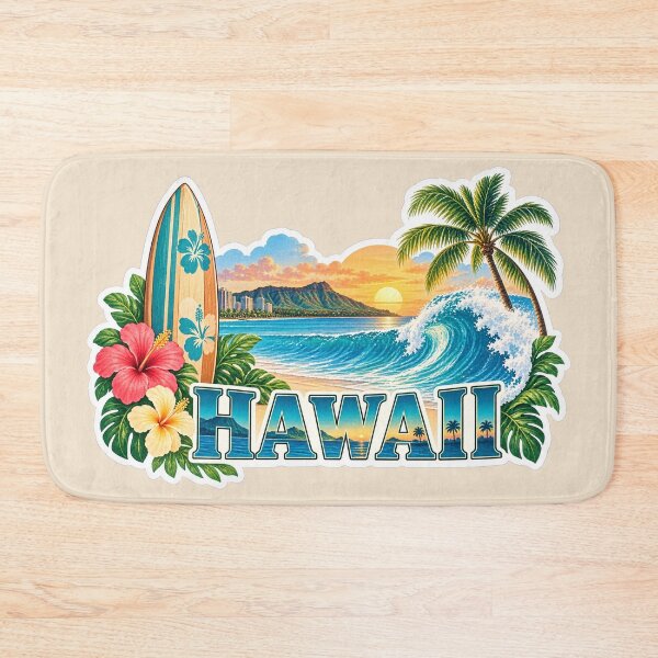 Item preview, Hawaii Travel – Surf & Tropical Waves designed and sold by Sasas Design.
