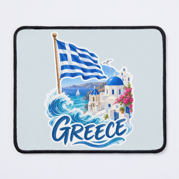 Item preview, Greece Travel – Blue & White Mediterranean designed and sold by Sasas Design.