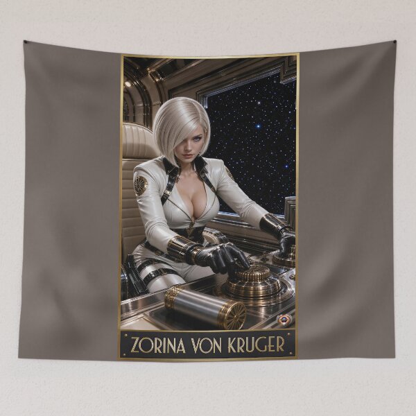Item preview, Portrait Of Exculidian VII Navigator Zorina Von Kruger Commanding AI Concept Art by Xzendor7 designed and sold by Xzendor7 Digital Art Creations.
