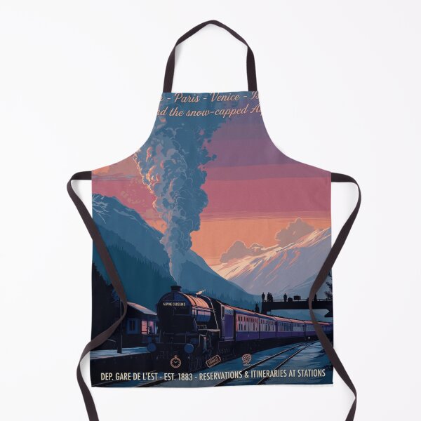 Item preview, The Orient Express Railroad Steam Engine Train Design Art Print Poster Wall Tee Vest  designed and sold by Cool Robot Bro..