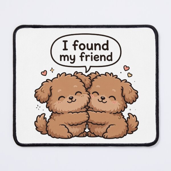 Item preview, Cute Puppies Hugging I Found My Friend designed and sold by ThePrintArt.