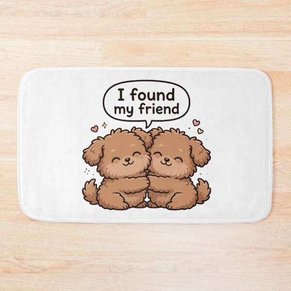 Item preview, Cute Puppies Hugging I Found My Friend designed and sold by ThePrintArt.