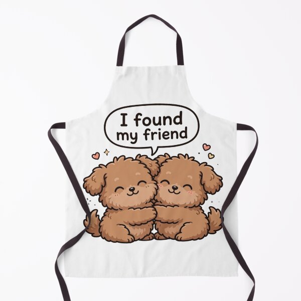 Item preview, Cute Puppies Hugging I Found My Friend designed and sold by ThePrintArt.