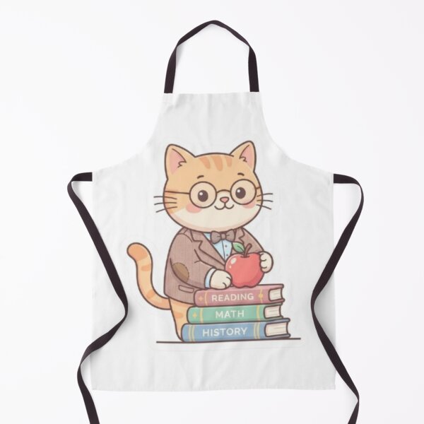 Item preview, Cute Book Stack Teacher Cat designed and sold by PrintforDesign.