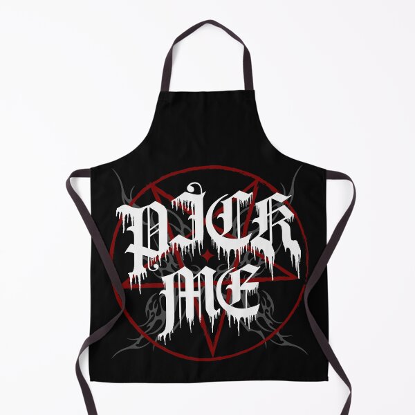Item preview, Pick Me Gothic Black Metal Pentagram Slogan designed and sold by MaryMoonArt.