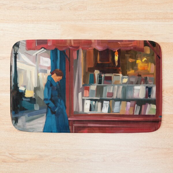 Item preview, Parisian Book Stall, Woman and Dog - Impressionist Painting designed and sold by CARRAANN.