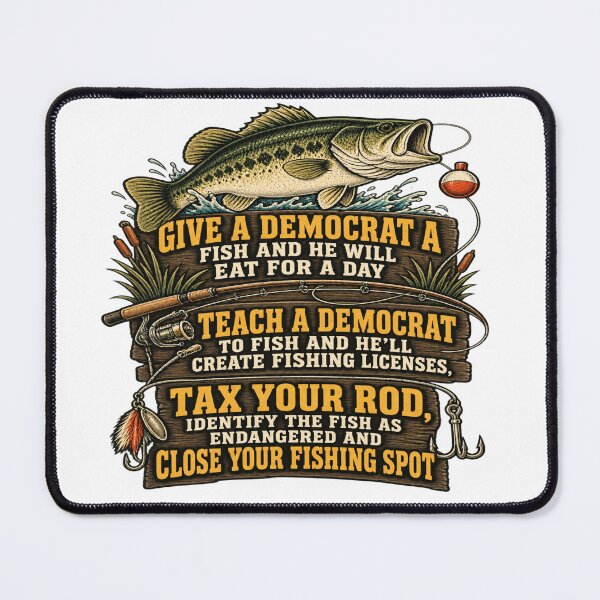 Item preview, Give A Democrat A Fish Funny Fishing Political HumorFunny Fishing Political Humor designed and sold by OUICHA.