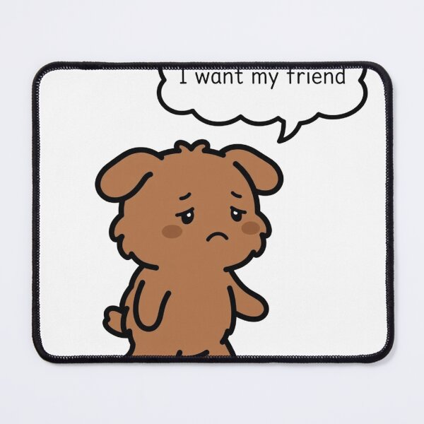 Item preview, Sad Brown Puppy Walking Alone Missing Friend designed and sold by ThePrintArt.