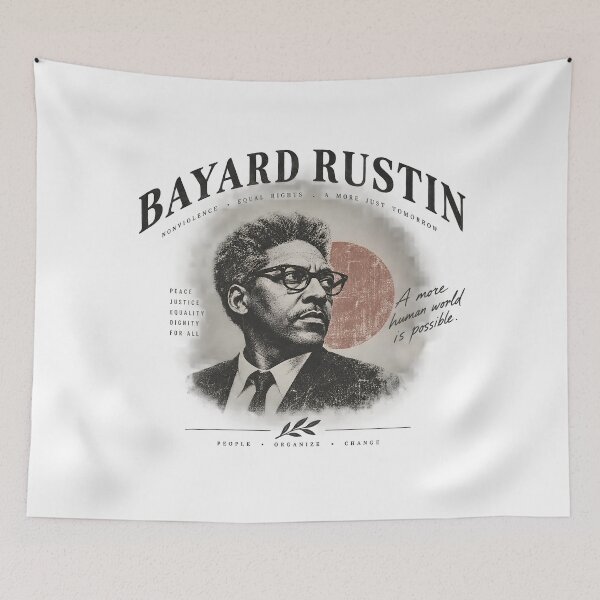 Item preview, Bayard Rustin Civil Rights Vintage Portrait designed and sold by pick-o-print.